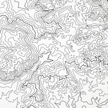 Load image into Gallery viewer, Close-up of black labels and contour lines for Black Elk Peak, South Dakota poster with map art.