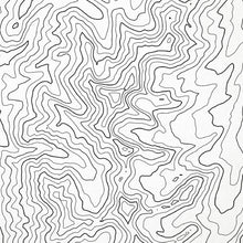 Load image into Gallery viewer, Zoomed in view of Borah Peak, Idaho poster with a topographic map.