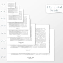 Load image into Gallery viewer, Topographic maps of Boundary Peak, Nevada in multiple sizes, available as posters, framed print, and canvas or framed canvas.