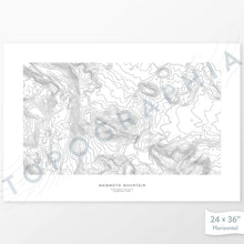 Load image into Gallery viewer, Map wall decor of Mammoth Mountain, California with modern map art in black and white.