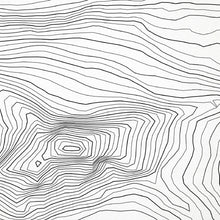 Load image into Gallery viewer, Close-up of contour lines that represent topography on the map poster of the Matterhorn, Switzerland.