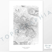 Load image into Gallery viewer, Poster print of Black Elk Peak with topography art.