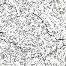Load image into Gallery viewer, Close-up of contour lines that represent North Cascades National Park topography on the map poster.