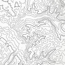Load image into Gallery viewer, Close-up of contour lines that represent Vail Ski Resort topography on the map poster.