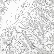 Load image into Gallery viewer, Close-up of contour lines that represent Whistler-Blackcomb Ski Resort topography on the map poster.