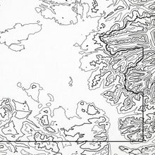 Load image into Gallery viewer, Close up of Yellowstone National Park decorative map.