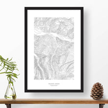 Load image into Gallery viewer, Framed print of Beaver Creek featuring a topographic map of the ski area.
