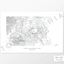 Load image into Gallery viewer, Map wall decor of Mount Shasta, California with modern map art in black and white.
