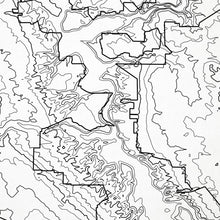 Load image into Gallery viewer, Close up of Cuyahoga Valley National Park decorative map.
