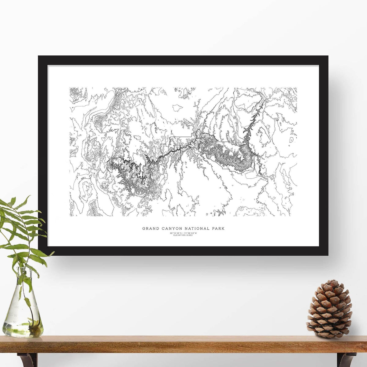 Old Grand buy Canyon National Park Map Art Print, 1903, Archival Reproduction, Historic USGS Topographic Map, 16x20, Unframed