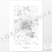 Load image into Gallery viewer, Sedona, Arizona topographic map art poster with black frame.
