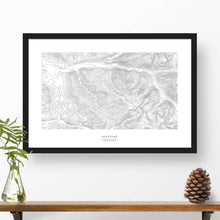 Load image into Gallery viewer, Keystone Ski Resort, Colorado topographic map art poster with black frame.
