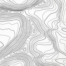 Load image into Gallery viewer, Close up of Kings Peak, Utah decorative map.
