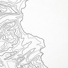 Load image into Gallery viewer, Close up of Lake Tahoe, California decorative map.
