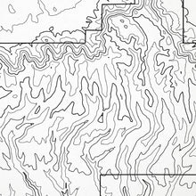 Load image into Gallery viewer, Close up of Mesa Verde National Park decorative map.
