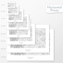 Load image into Gallery viewer, Topographic maps of Mount Davis, Pensylvania in multiple sizes, available as posters, framed print, and canvas or framed canvas.

