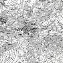 Load image into Gallery viewer, Close look at topographic map art of Mount Hood, Oregon. Clean lines give it a modern and minimalist style.
