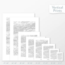 Load image into Gallery viewer, 6 sizes of Mount Rogers, Virginia poster that features a topographic map design.
