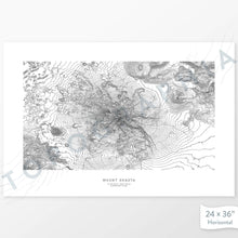 Load image into Gallery viewer, Map wall decor of Black Elk Peak, South Dakota with modern map art in black and white.
