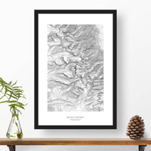 Load image into Gallery viewer, Framed print of Mount Whitney, California featuring a topographic map.
