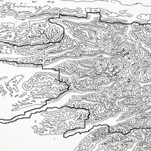 Load image into Gallery viewer, Close up of Olympic National Park decorative map.
