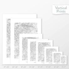 Load image into Gallery viewer, 6 sizes of Wind Cave National Park poster that features a topographic map design.
